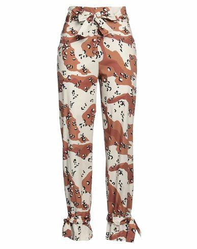 Relish Woman Pants Beige Cotton, Elastane Cover