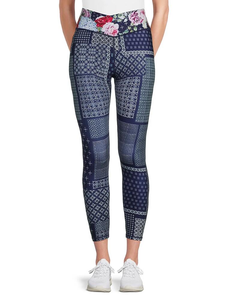 Johnny Was Women's Print Leggings - Blue Cover