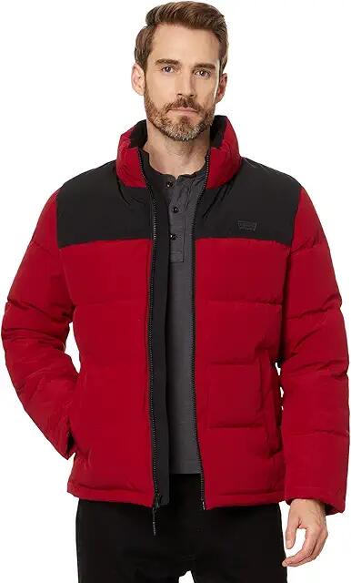 Levi's(r) Retro Quilted Puffer (Red/Black) Men's Coat Cover