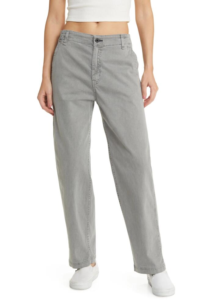 ASKK NY High Waist Relaxed Straight Leg Chinos in Volcano Grey Cover