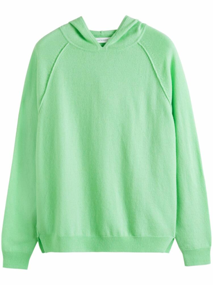 Chinti & Parker raglan-sleeve fine-knit hoodie - Green Cover