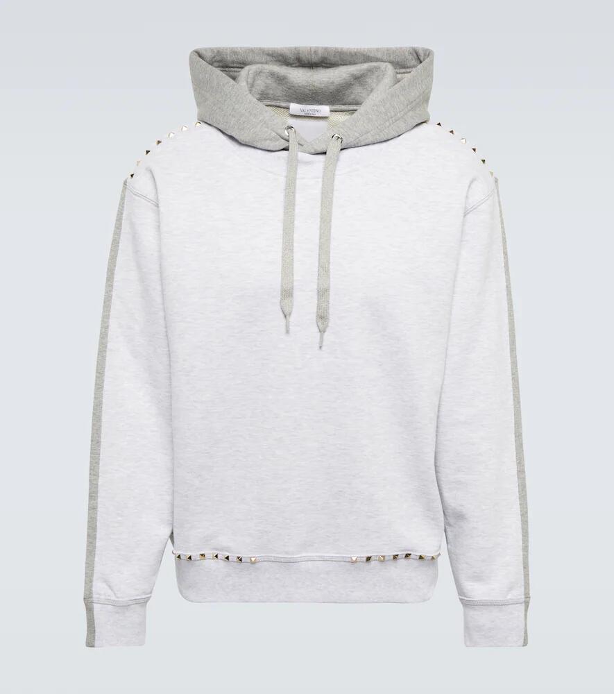 Valentino Rockstud cotton jersey hoodie Cover