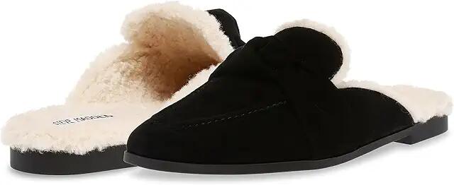 Steve Madden Chart (Black Suede Faux Fur) Women's Shoes Cover