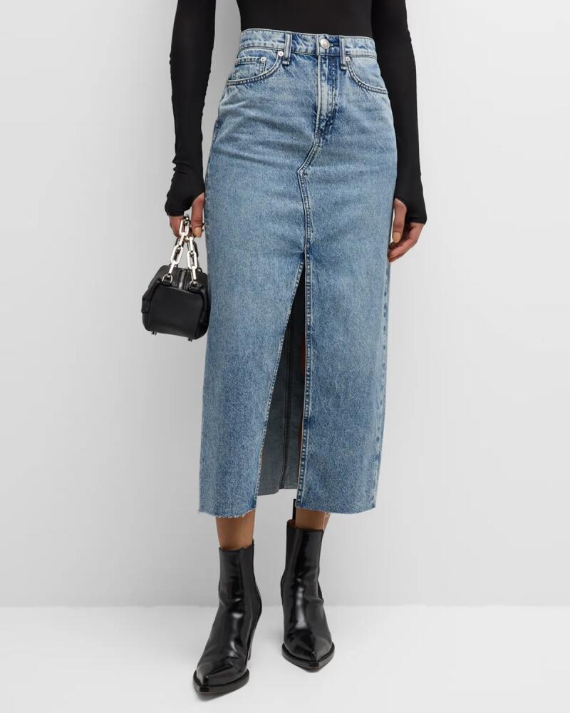 Rag & Bone Clara Denim Midi Skirt Cover