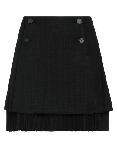 Sandro Woman Mini skirt Black Viscose, Polyester Cover