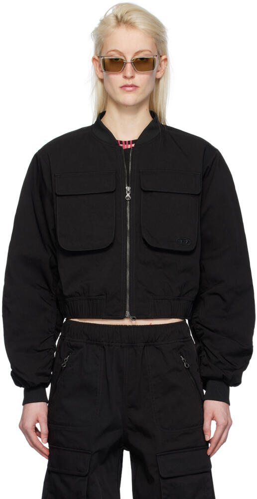 Diesel Black G-Khlo Bomber Jacket Cover