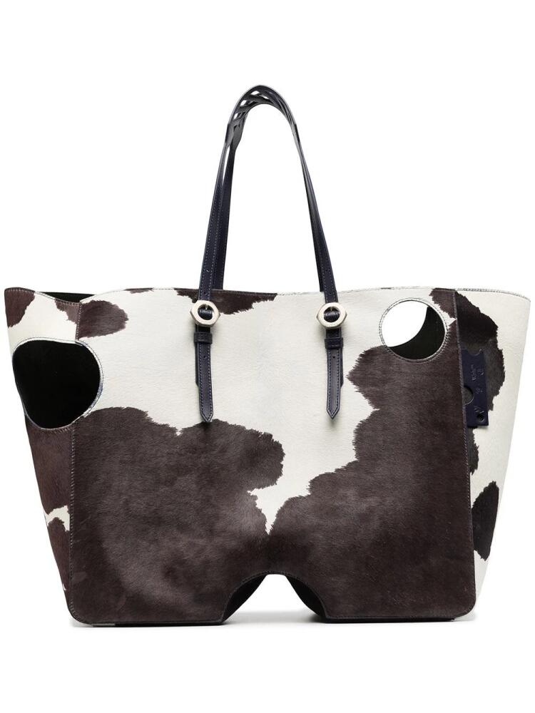 Off-White meteor cow pattern tote bag - Blue Cover