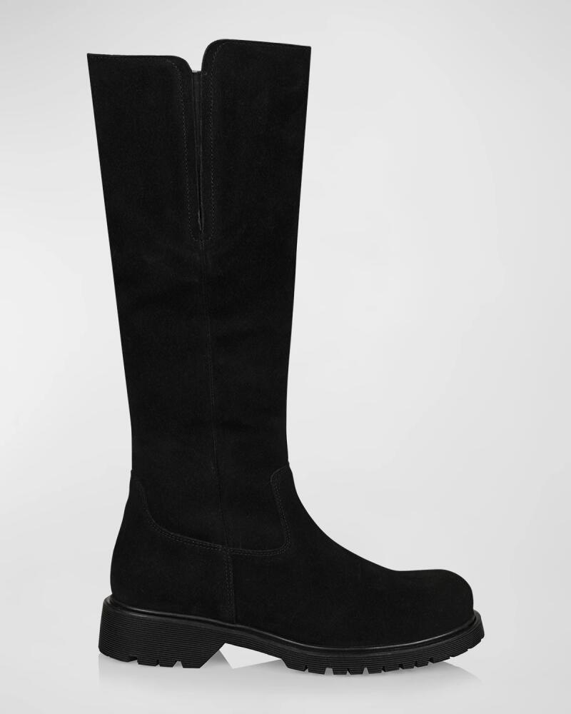 La Canadienne Helene Suede Shearling Knee Boots Cover