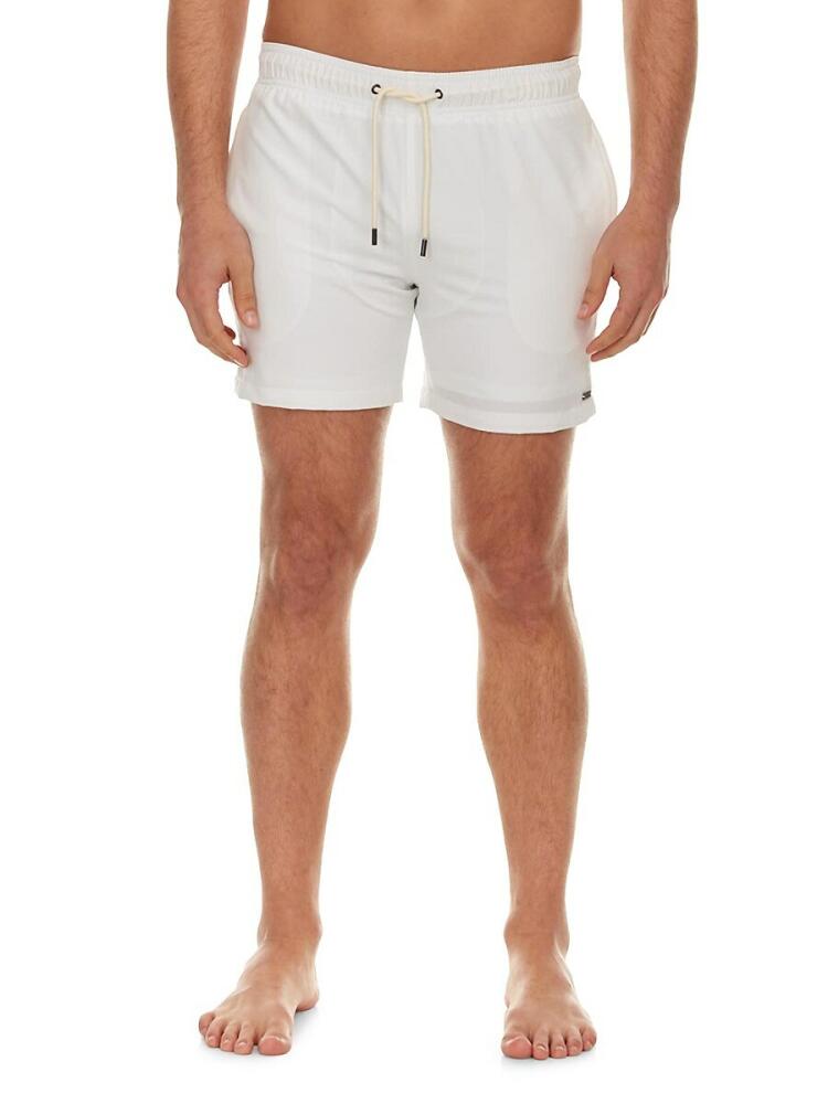 Harmonqlo Men's Cyprus Drawstring Swim Shorts - White Cover