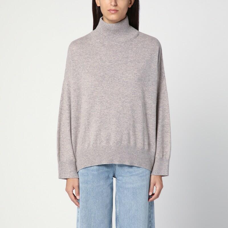 Loulou Studio Light grey cashmere turtleneck sweater Cover