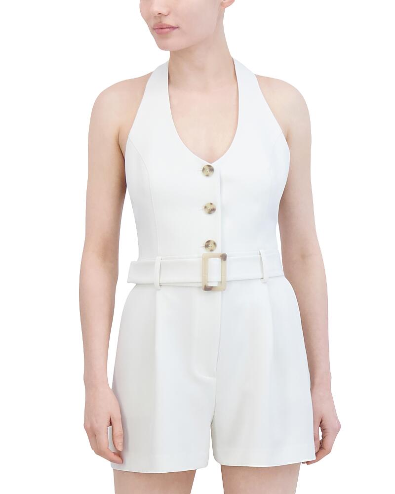 Bcbgmaxazria Belted Halter Neck Romper Cover