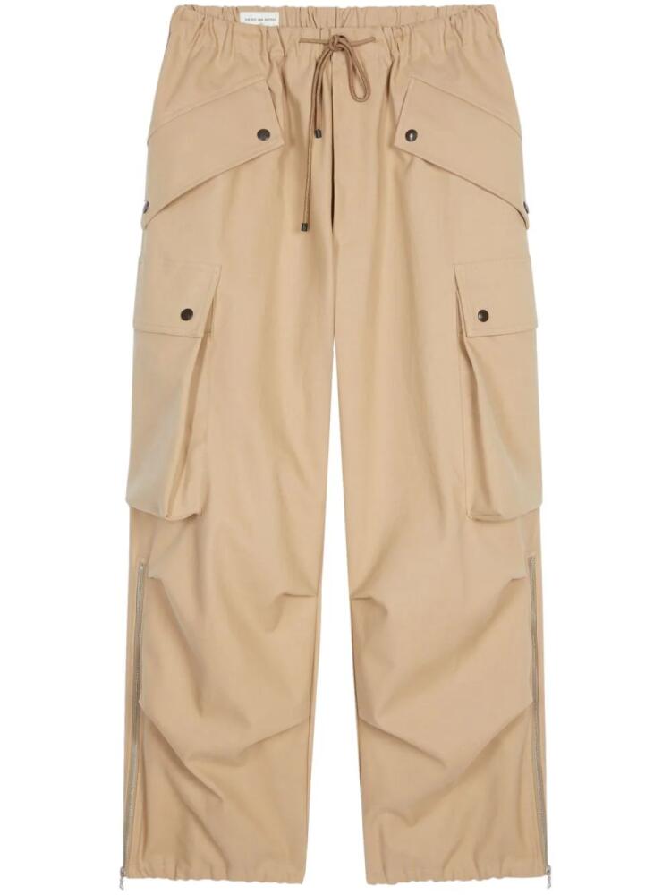 DRIES VAN NOTEN cargo cotton trousers - Neutrals Cover