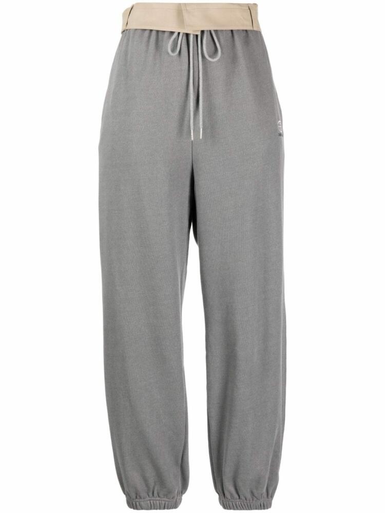 STUDIO TOMBOY logo-embroidered cotton track pants - Grey Cover