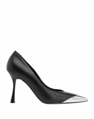 8 By Yoox Leather With Mirror Pointy-toe Woman Pumps Black Ovine leather Cover