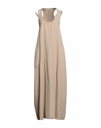 Brunello Cucinelli Woman Maxi dress Sand Viscose, Linen, Brass Cover