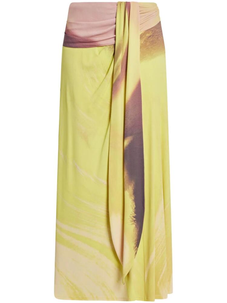 Simkhai Anika draped midi skirt - Yellow Cover