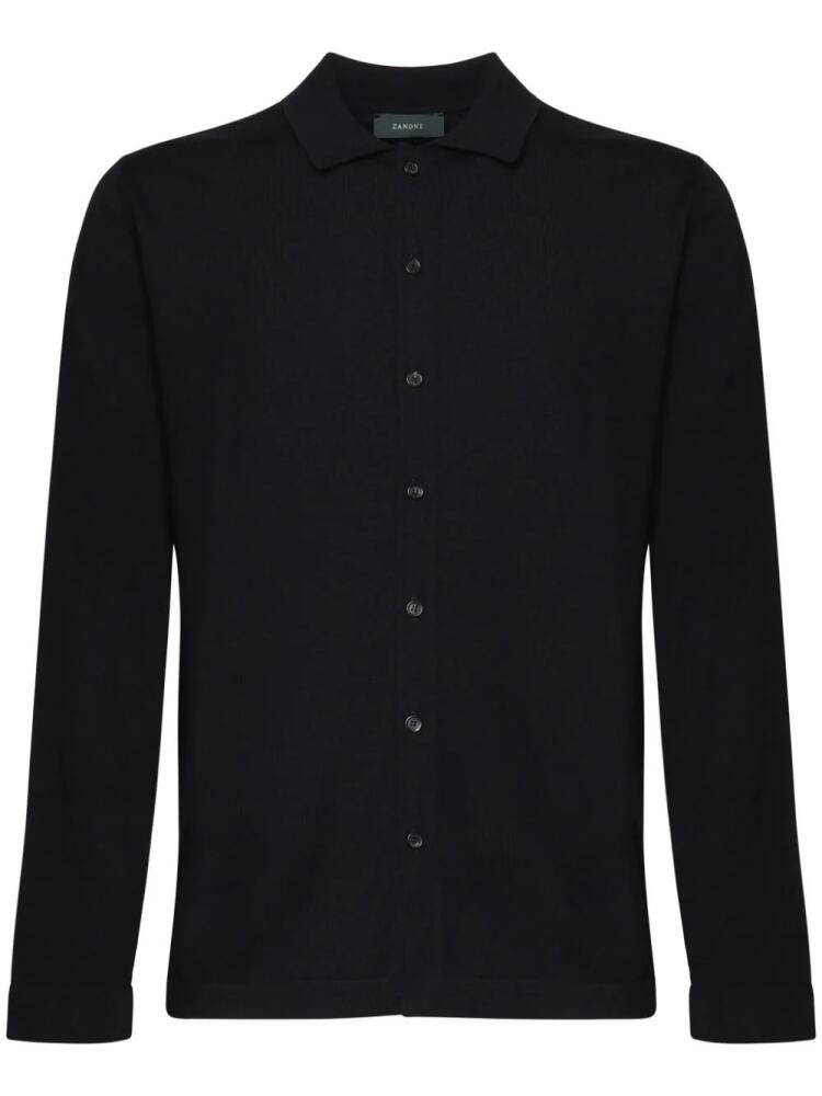 Zanone fine-knit shirt - Black Cover