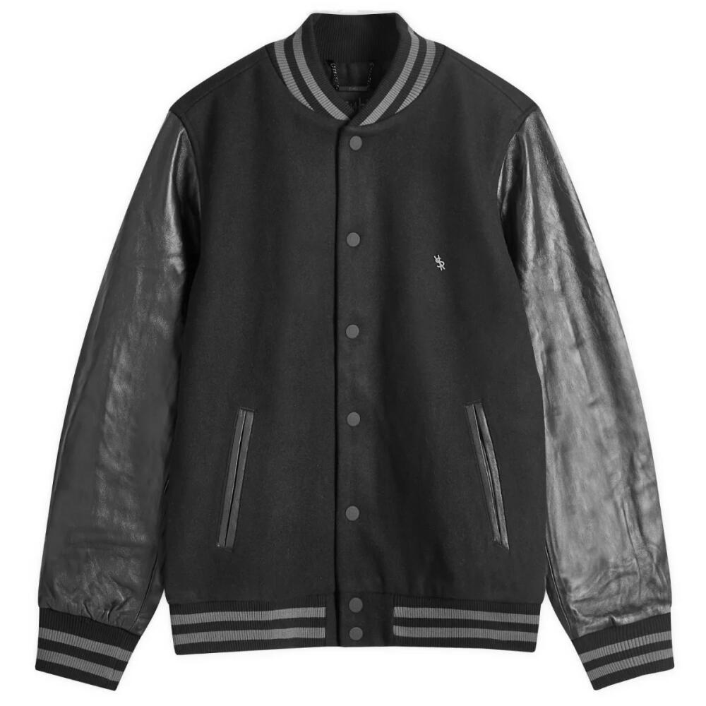 Ksubi Men's 1999 King Letterman Varsity Jacket in Black Cover