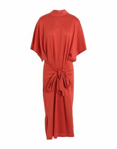 Karl Lagerfeld Wrap Jersey Dress Woman Maxi dress Orange Cotton Cover