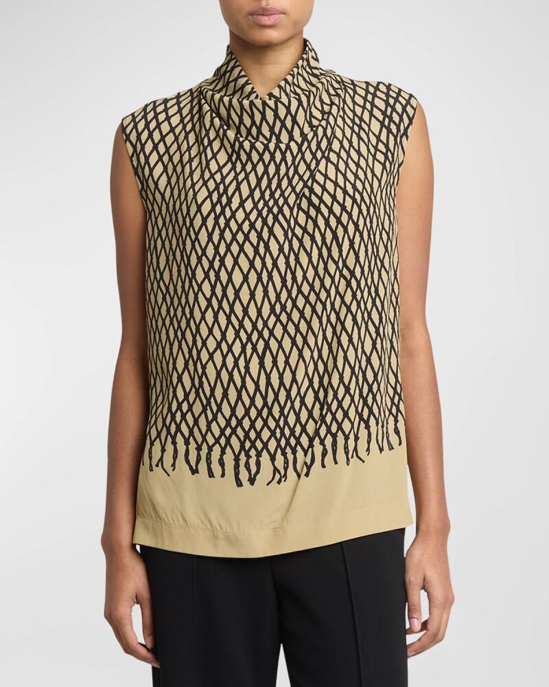 Proenza Schouler Valerie Printed Viscose Crepe Blouse Cover