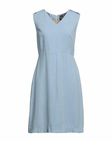 Lorena Antoniazzi Woman Midi dress Sky blue Viscose, Hemp Cover