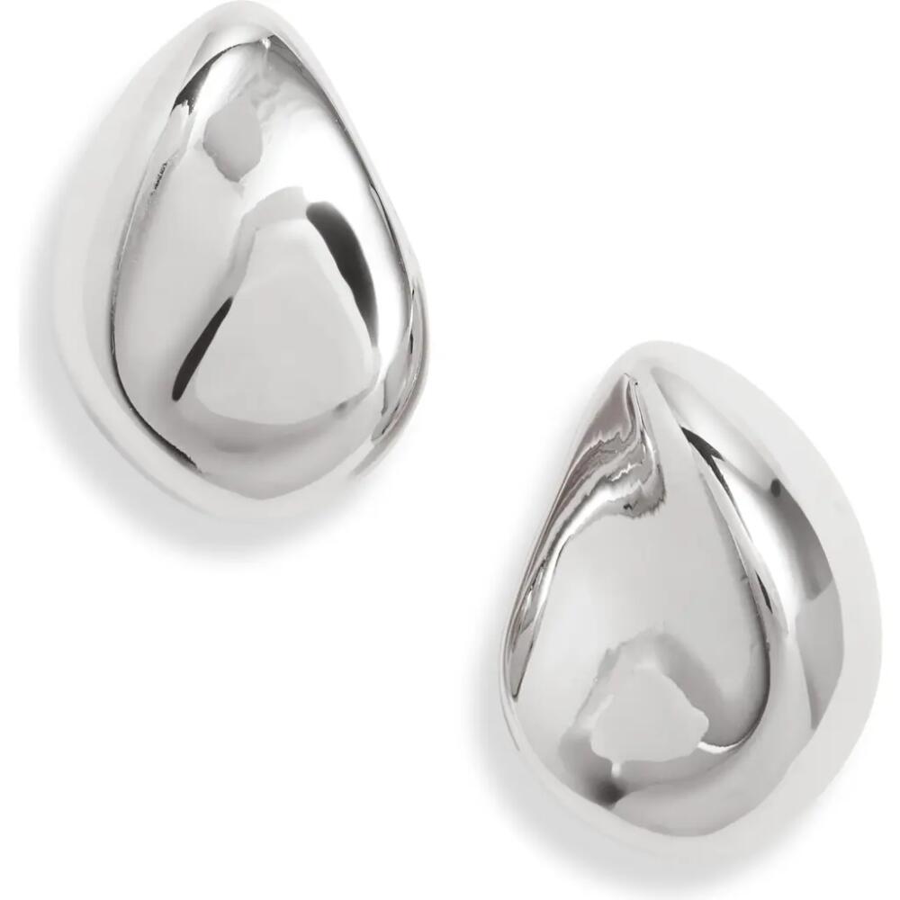 Nordstrom Molten Teardrop Stud Earrings in Rhodium Cover