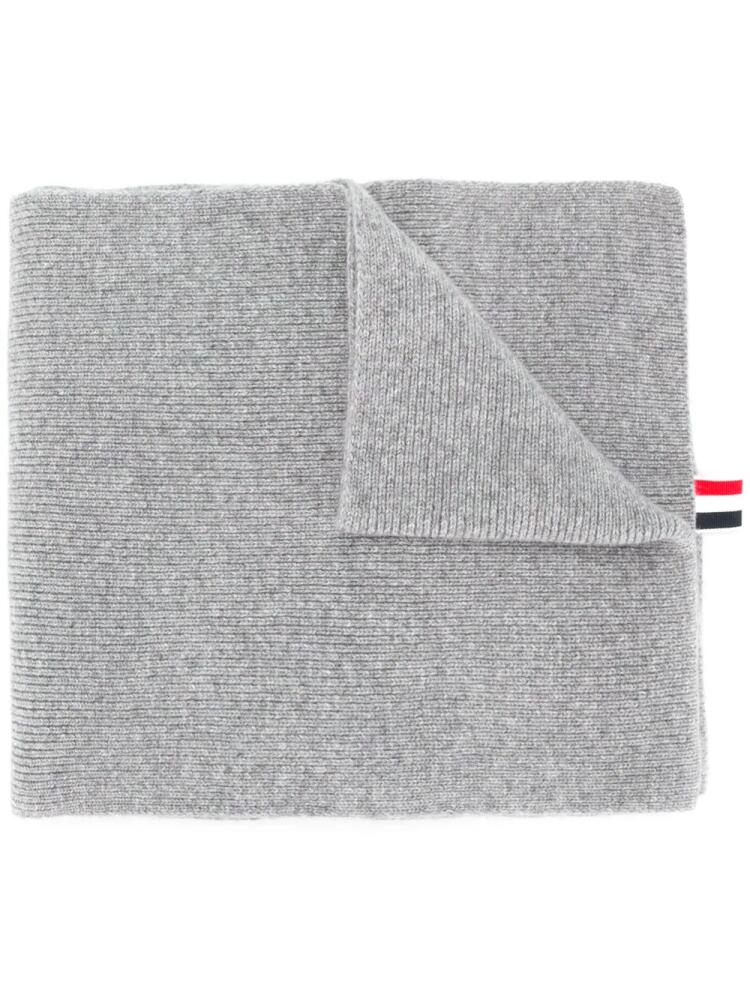 Thom Browne 4-Bar stripe scarf - Grey Cover