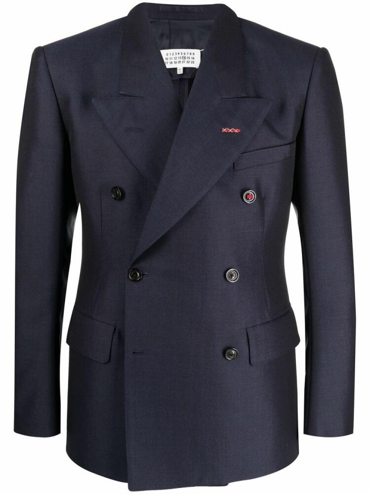 Maison Margiela double-breasted navy blazer - Black Cover