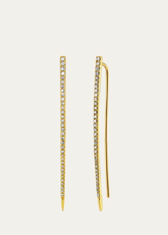 Sheryl Lowe 14K Yellow Gold Pave Diamond Spike Earrings Cover