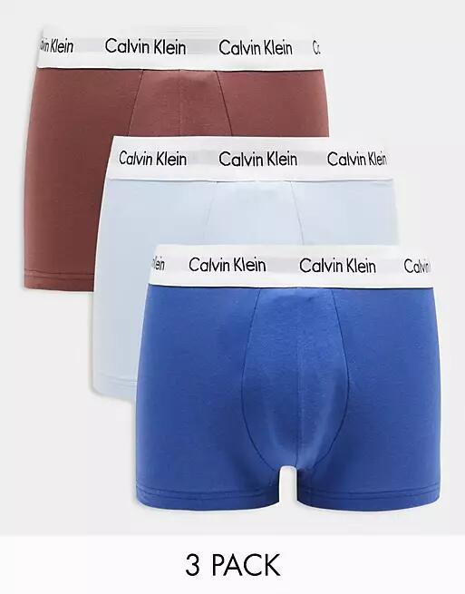 Calvin Klein 3-pack briefs in blue, light blue and rust-Multi Cover