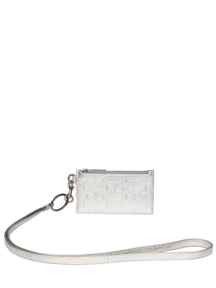 BALENCIAGA Leather Card Holder W/ Keyring Cover