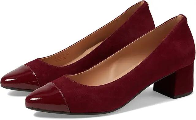 Cole Haan The Go-To Block Heel Pump 45MM (Black Cherry Suede) Women's Shoes Cover