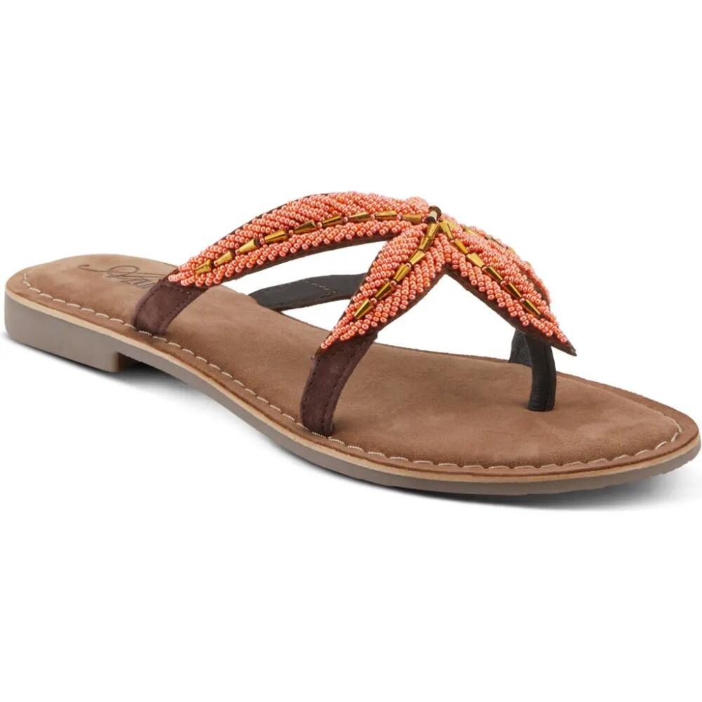 AZURA BY SPRING STEP Starry Flip Flop in Peach Cover