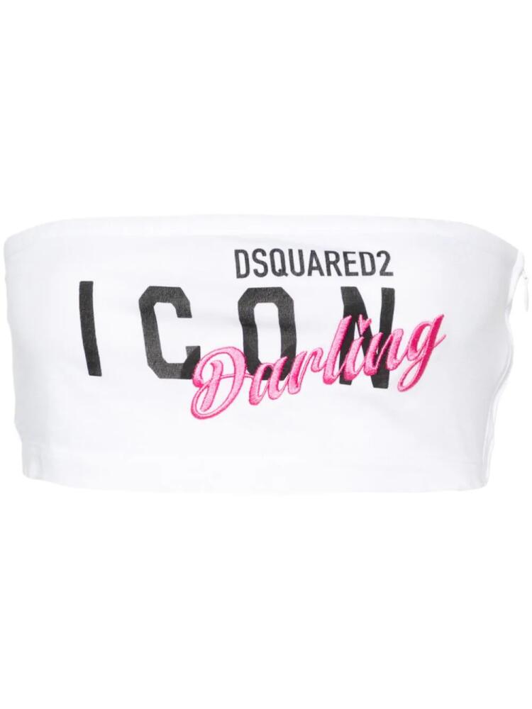 DSQUARED2 Darling cotton tank top - White Cover