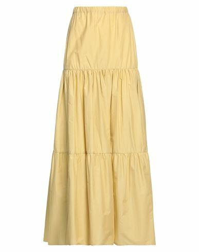 Pinko Woman Maxi skirt Mustard Cotton Cover