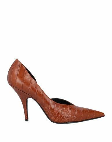 Patrizia Pepe Woman Pumps Brown Soft Leather Cover