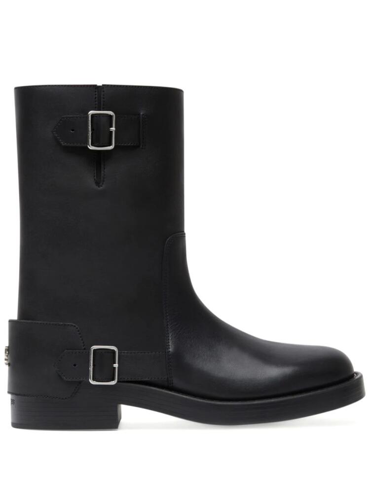 Courrèges Americana harness leather boots - Black Cover