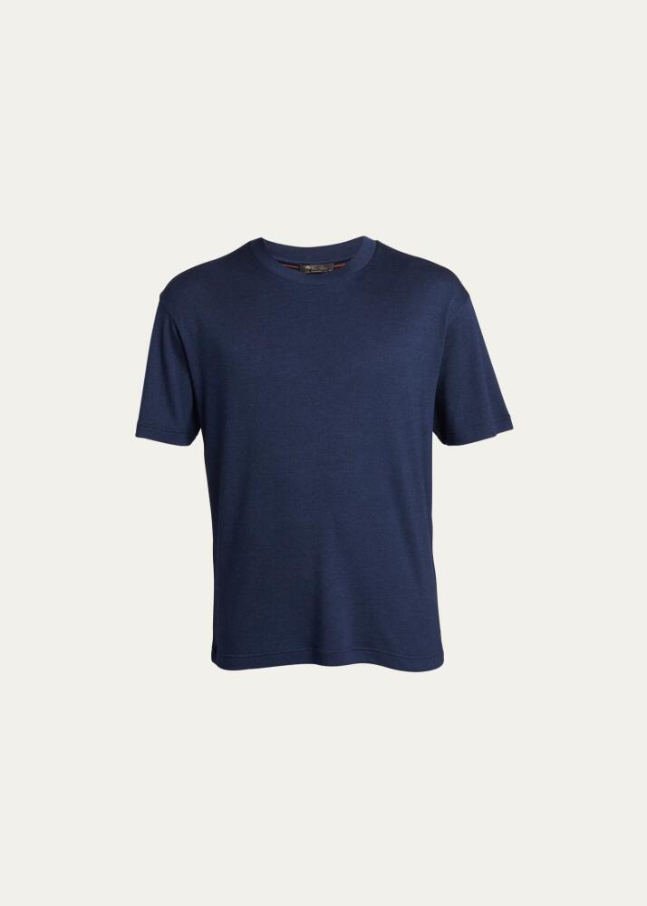 Loro Piana Men's Cashmere-Silk Crewneck T-Shirt Cover