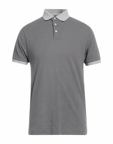 Hackett Man Polo shirt Grey Cotton Cover