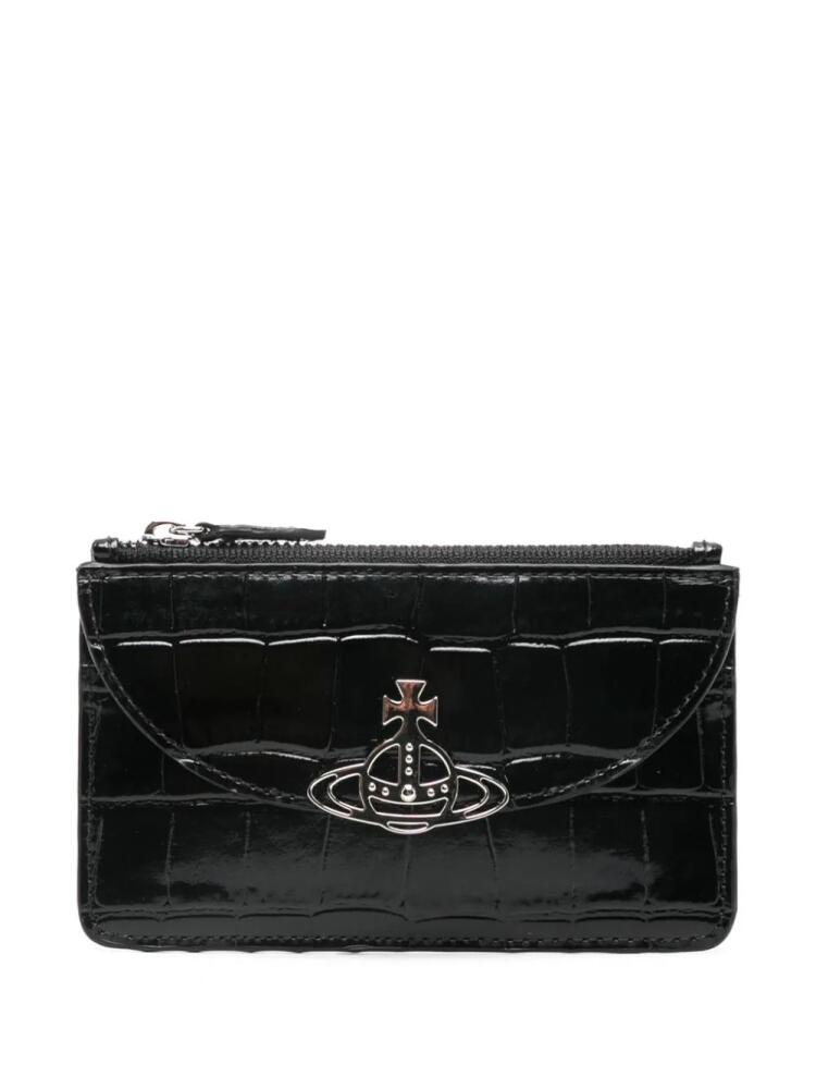 Vivienne Westwood Orb-plaque cardholder - Black Cover