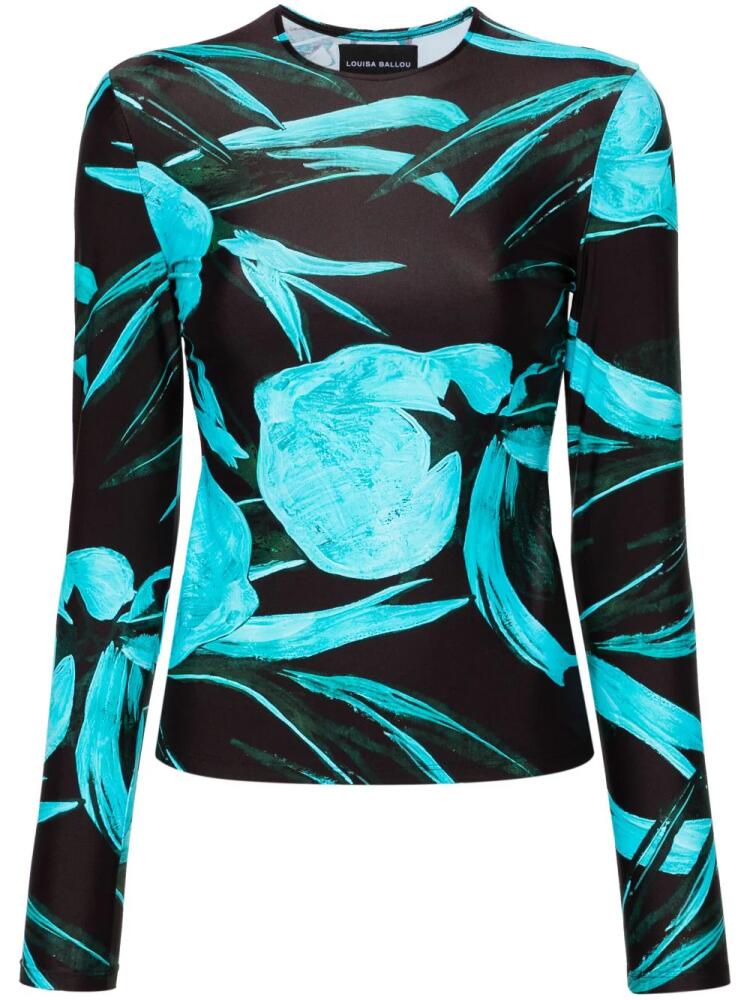 Louisa Ballou Surfer's Paradise floral-print top - Blue Cover