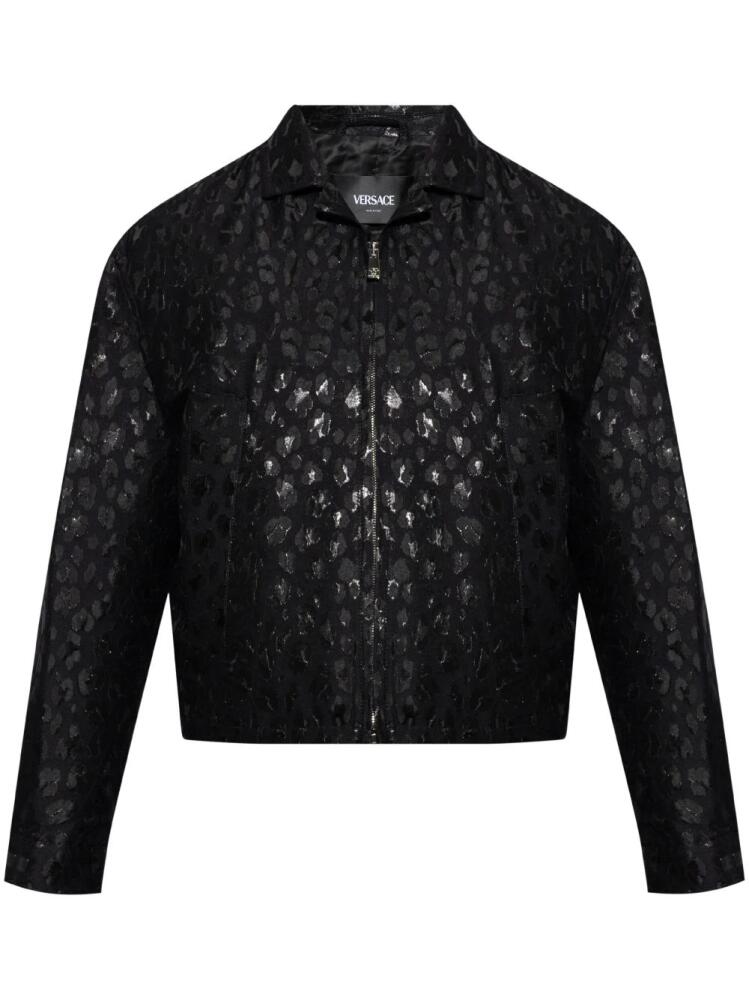 Versace leopard-pattern jacket - Black Cover