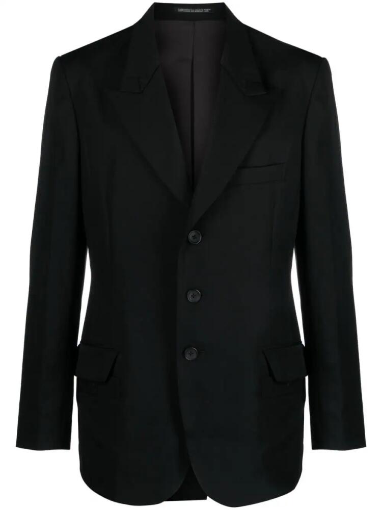 Yohji Yamamoto peak-lapels wool blazer - Black Cover