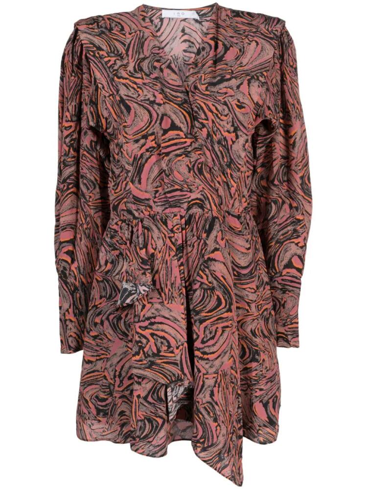 IRO Masca swirl-print silk minidress - Orange Cover