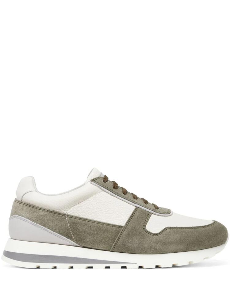 Brunello Cucinelli colour-block panelled trainers - Green Cover