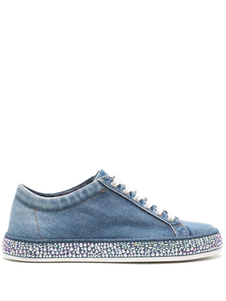 Le Silla Andrea crystal-embellished sneakers - Blue Cover