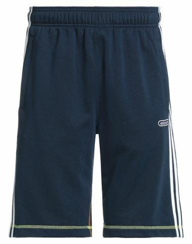 Adidas Originals Man Shorts & Bermuda Shorts Navy blue Cotton, Recycled polyester Cover