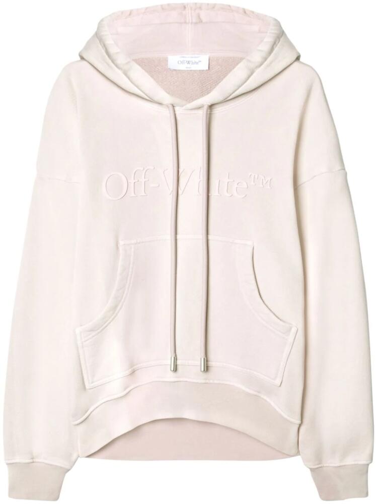 Off-White Laundry logo-embroidered cotton hoosie - Pink Cover