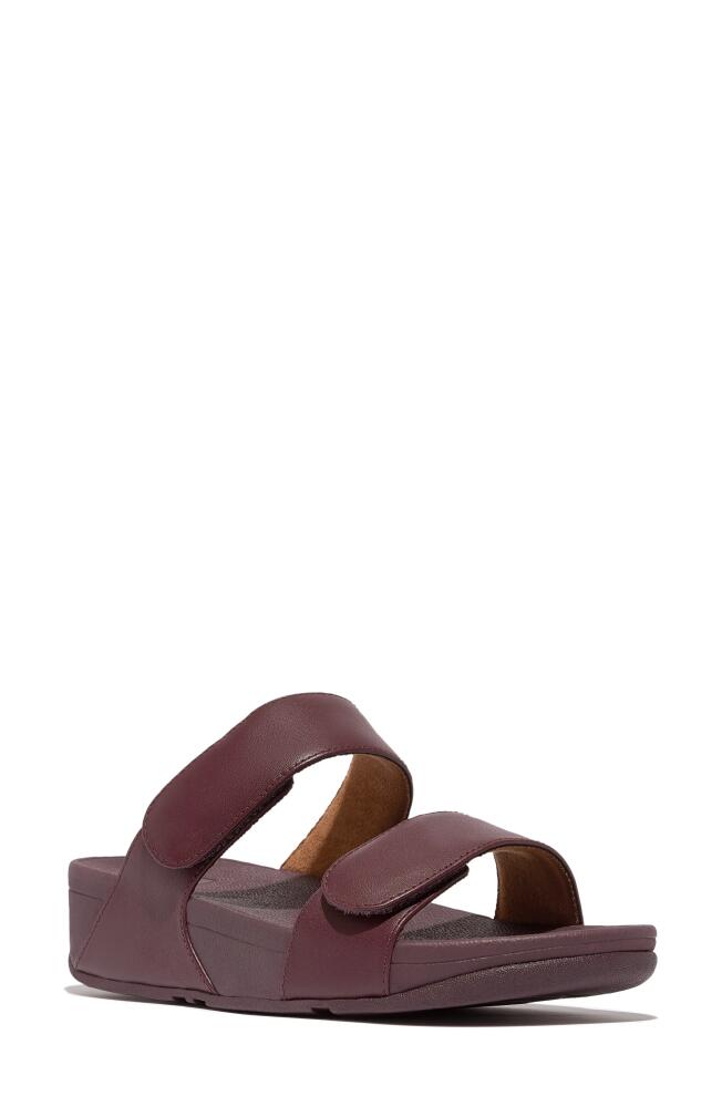 FitFlop Lulu Platform Wedge Slide Sandal in Mauve Wine Cover