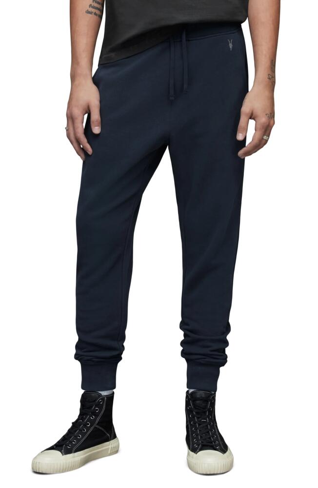 AllSaints Raven Slim Fit Sweatpants in Deep Blue Cover